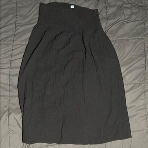Old Navy Black A-Line Midi Skirt